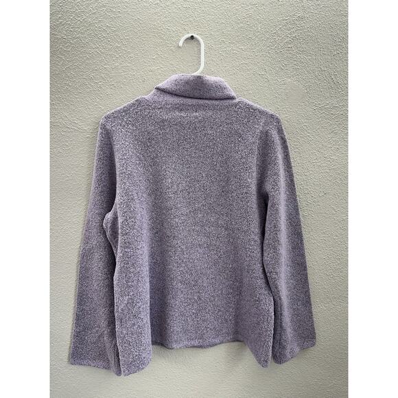 Sigrid Olsen Sport Womens Sweater Size Large Orch Bloom Purple Crowl Neck NWTs - Picture 8 of 12